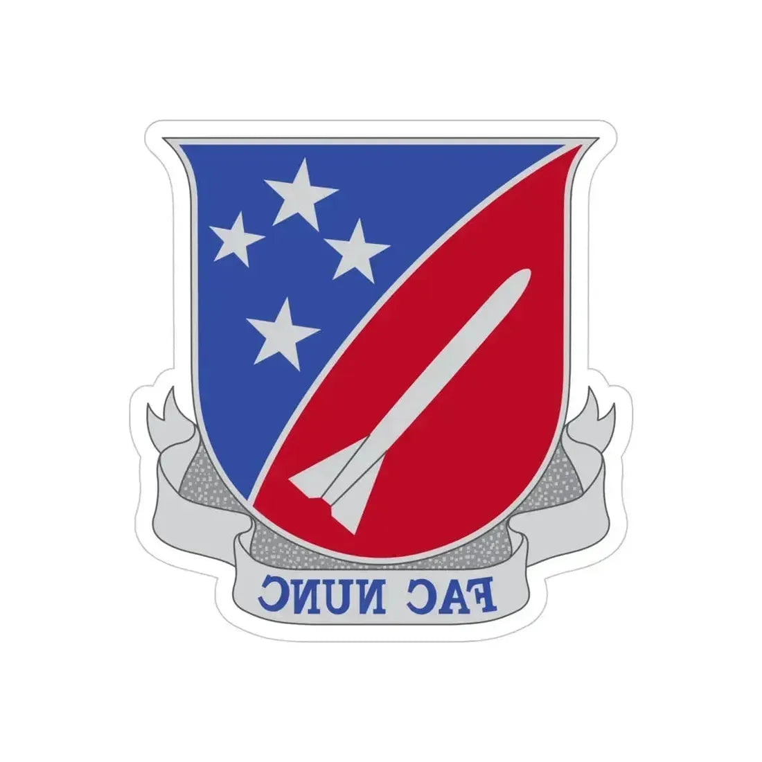 247 Field Artillery Missile Battalion (U.S. Army) REVERSE PRINT Transparent Die-Cut STICKER 4 Inch Die-Cut Transparent - The Sticker Space