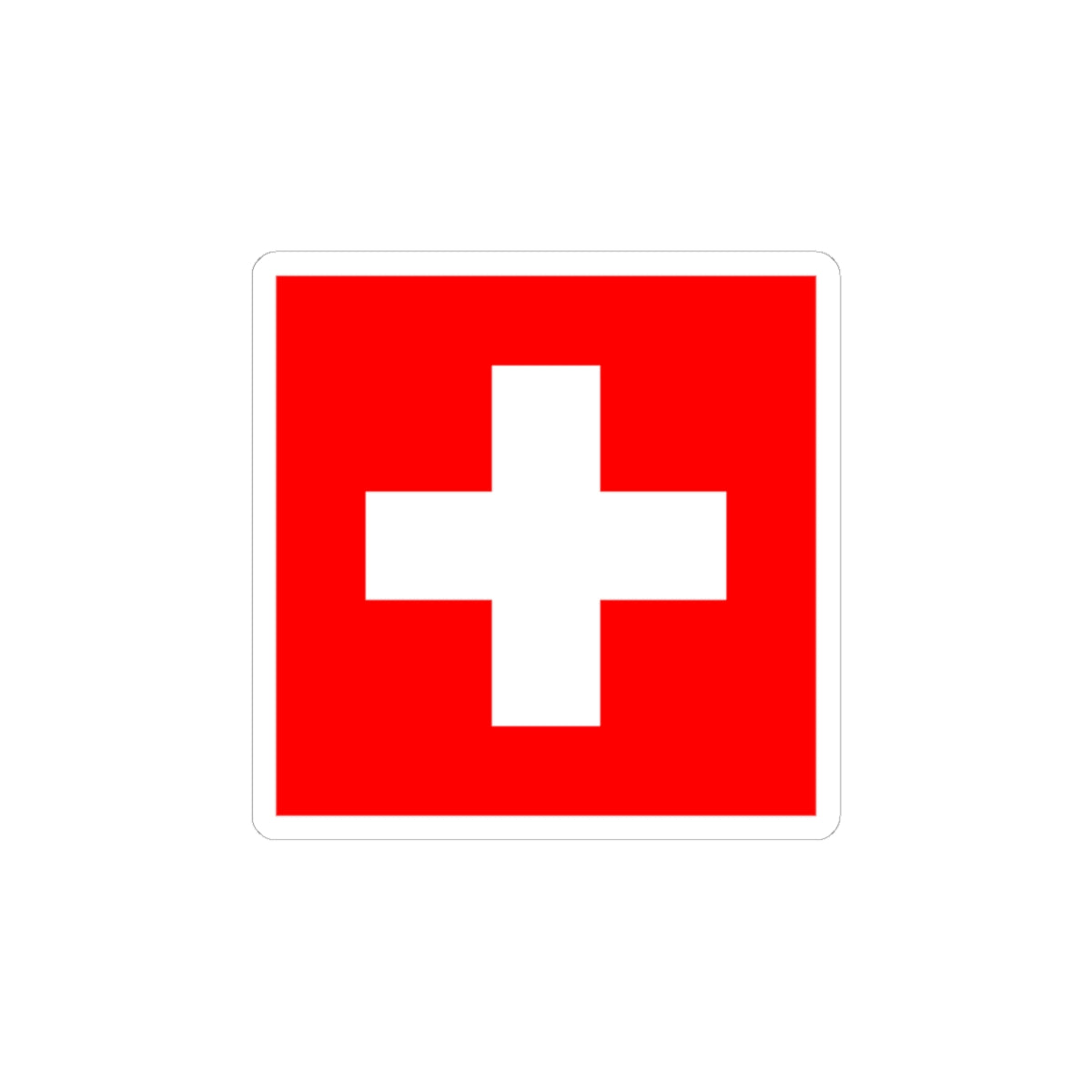Flag of Switzerland within 2to3 (Switzerland) STICKER Vinyl Kiss-Cut Decal