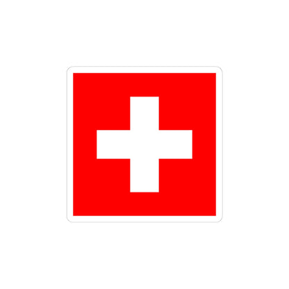 Flag of Switzerland within 2to3 (Switzerland) STICKER Vinyl Kiss-Cut Decal