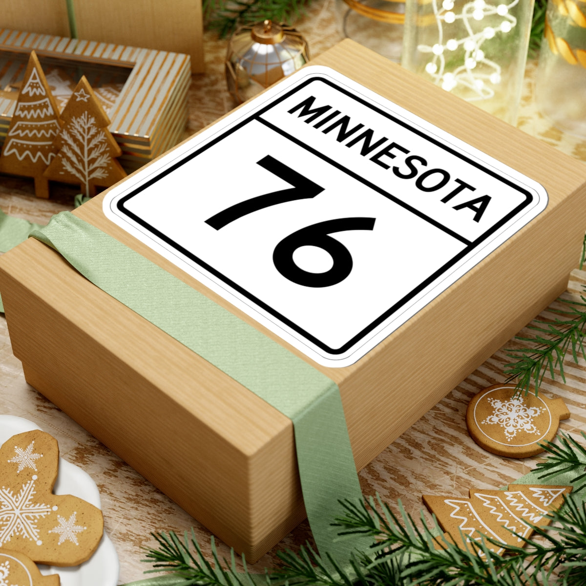 MN-76 1948 (Minnesota) (Road Sign) STICKER Vinyl Kiss-Cut Decal