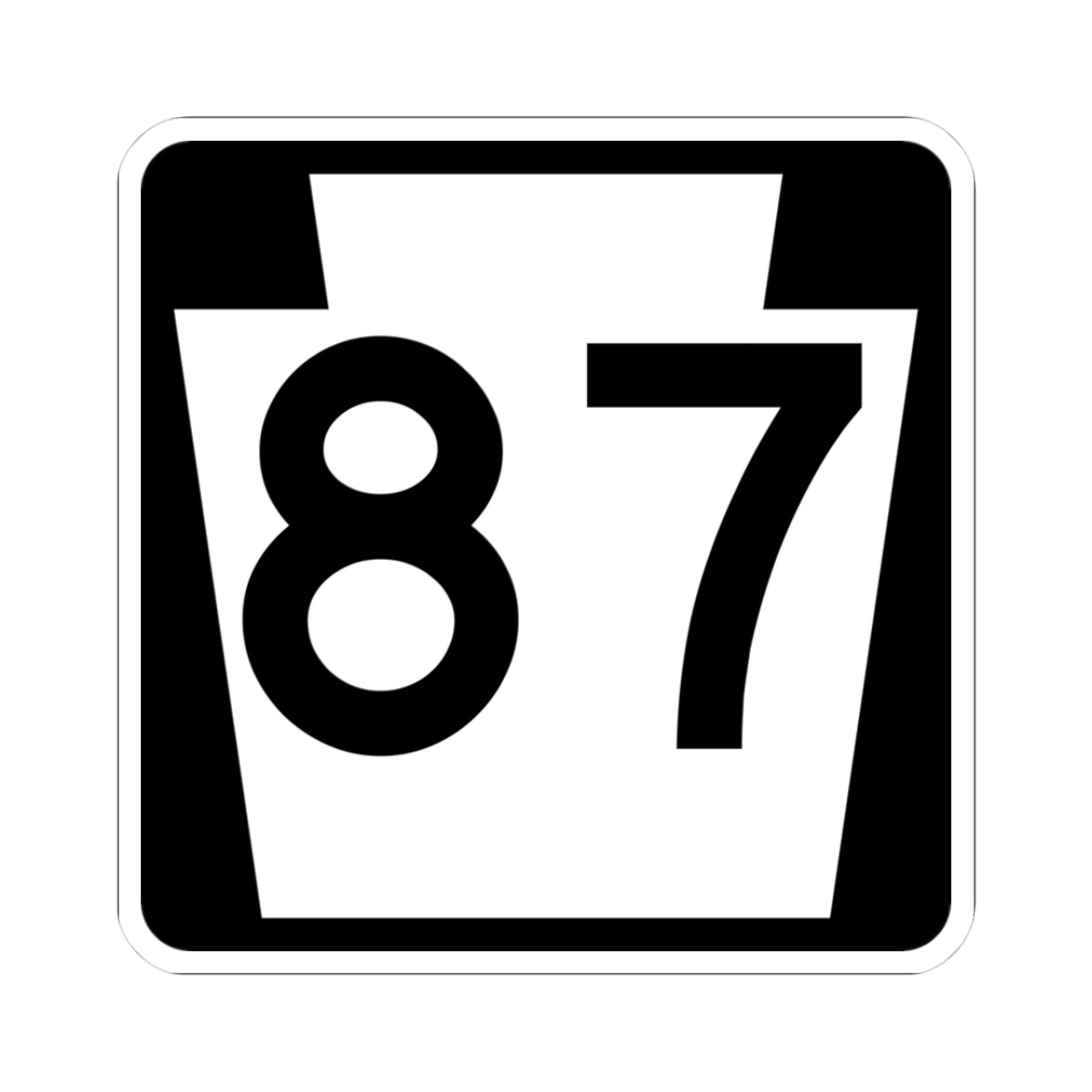 PA-87 (Pennsylvania) (Road Sign) STICKER Vinyl Kiss-Cut Decal