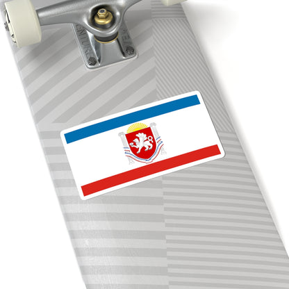 Flag of Crimea Coat of Arms (Russia) STICKER Vinyl Kiss-Cut Decal