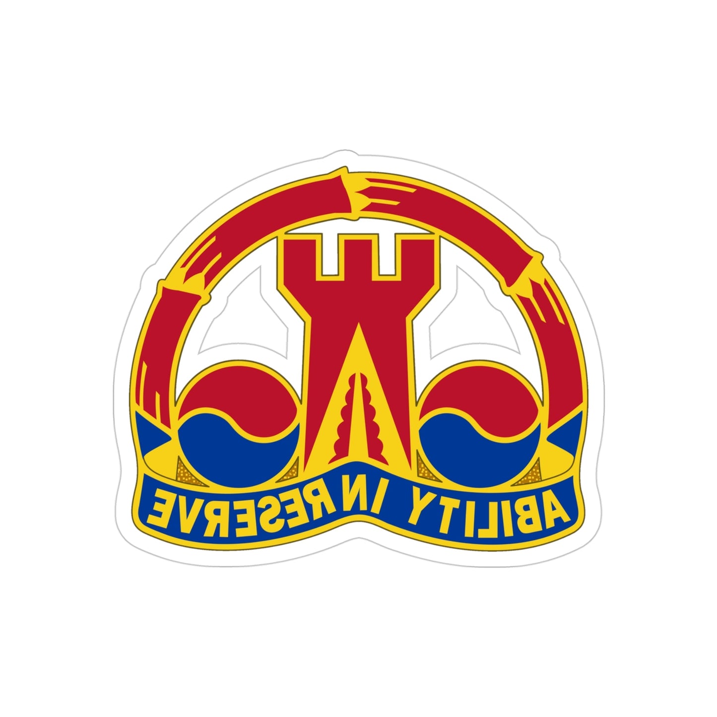 248 Engineer Battalion (U.S. Army) REVERSE PRINT Transparent STICKER-4" × 4"-The Sticker Space