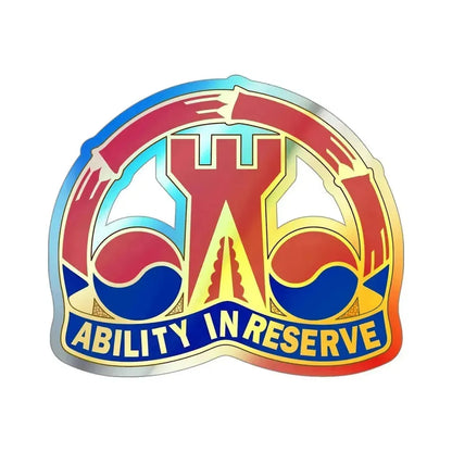 248 Engineer Battalion (U.S. Army) Holographic STICKER Die-Cut Vinyl Decal 4 Inch Holographic - The Sticker Space