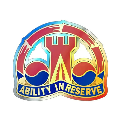 248 Engineer Battalion (U.S. Army) Holographic STICKER Die-Cut Vinyl Decal 5 Inch Holographic - The Sticker Space