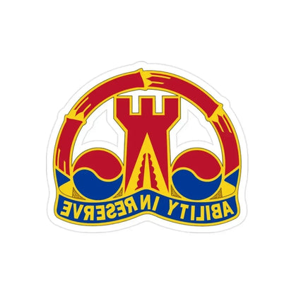 248 Engineer Battalion (U.S. Army) REVERSE PRINT Transparent Die-Cut STICKER - The Sticker Space