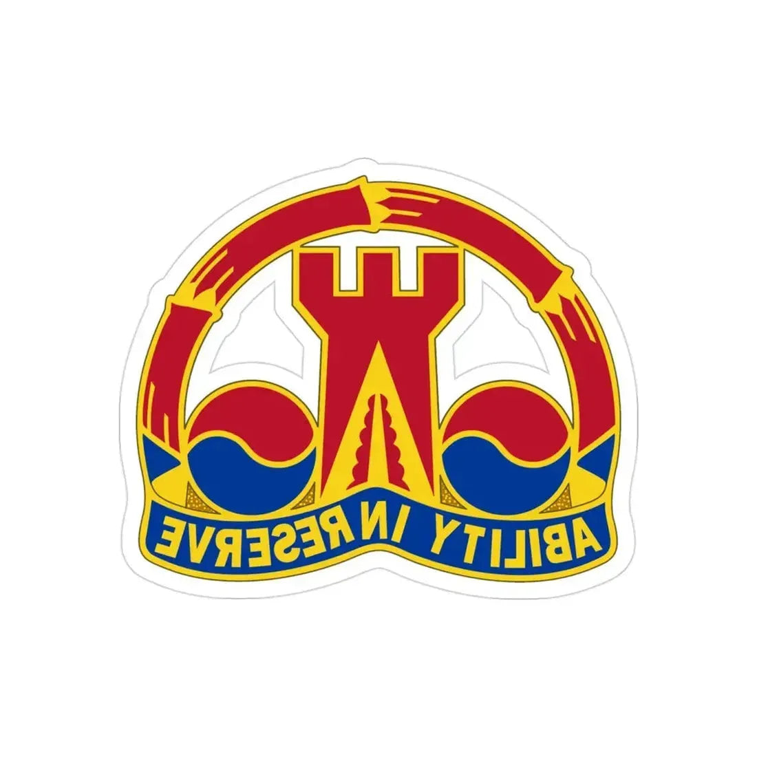 248 Engineer Battalion (U.S. Army) REVERSE PRINT Transparent Die-Cut STICKER - The Sticker Space
