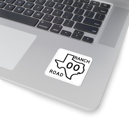 Texas RM 00 1956 template (Texas) (Road Sign) STICKER Vinyl Kiss-Cut Decal