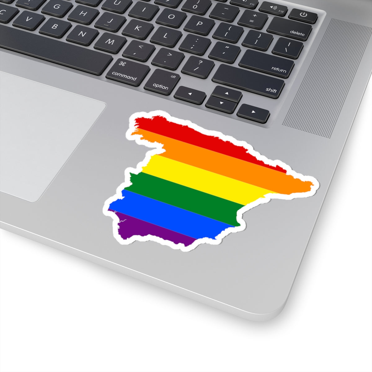 LGBT flag map of Spain (Spain) STICKER Vinyl Kiss-Cut Decal