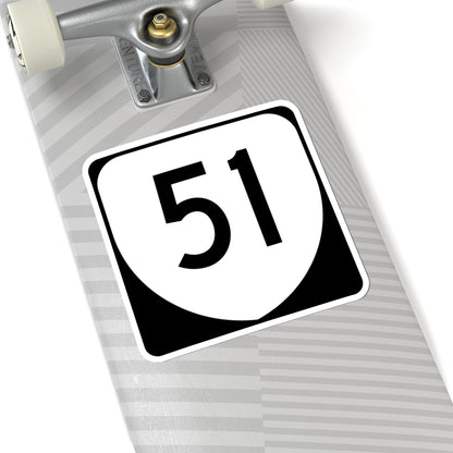 Virginia 51 (Virginia) (Road Sign) STICKER Vinyl Kiss-Cut Decal