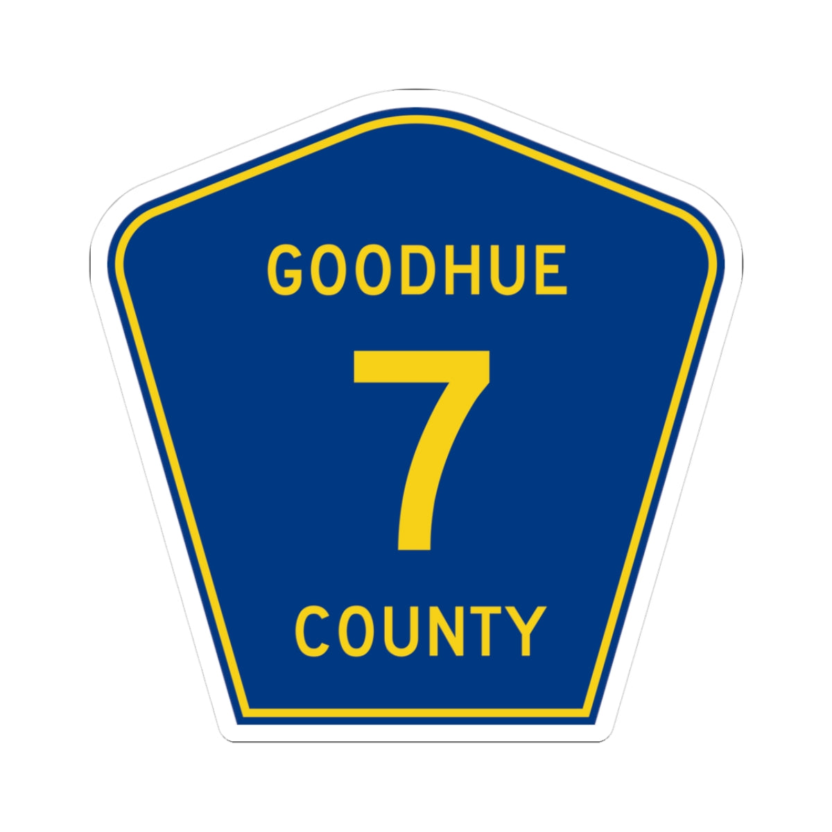 Goodhue County Route 7 (Minnesota) (Road Sign) STICKER Vinyl Kiss-Cut Decal