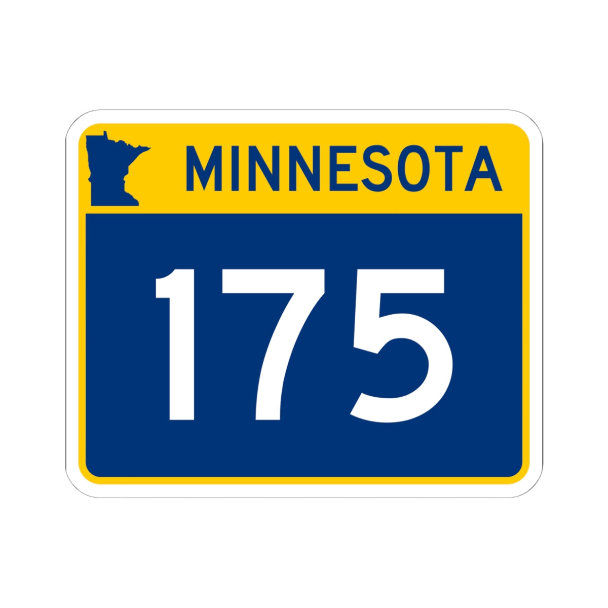MN-175 wide (Minnesota) (Road Sign) STICKER Vinyl Kiss-Cut Decal