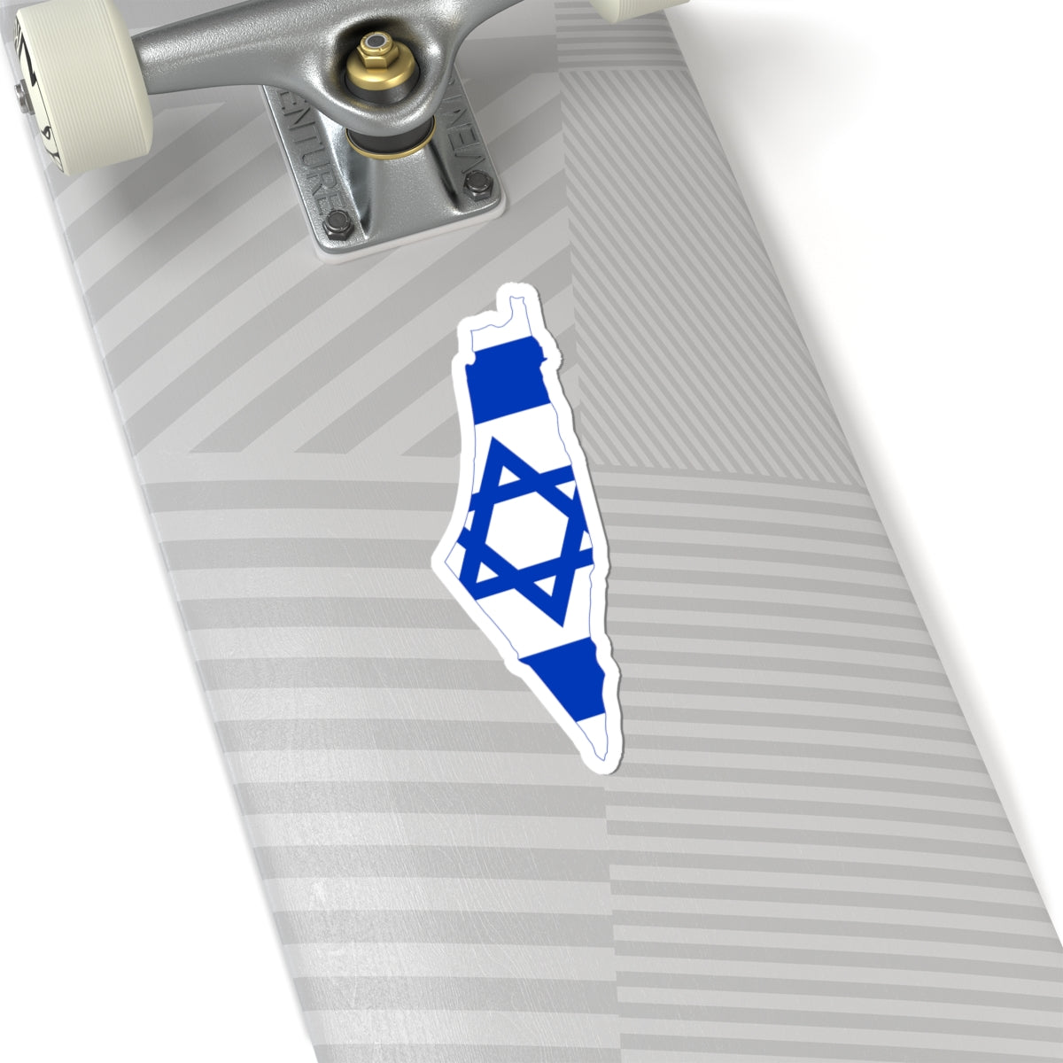 Flag map of Israel including Palestinian territories (Israel) STICKER Vinyl Kiss-Cut Decal