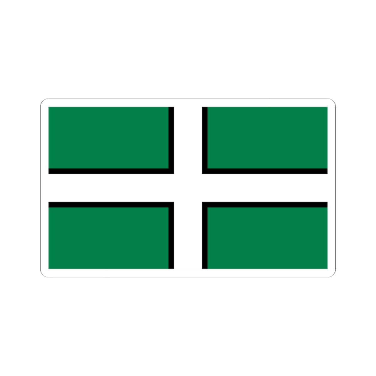 Flag of Devon (England) STICKER Vinyl Kiss-Cut Decal