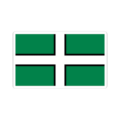Flag of Devon (England) STICKER Vinyl Kiss-Cut Decal