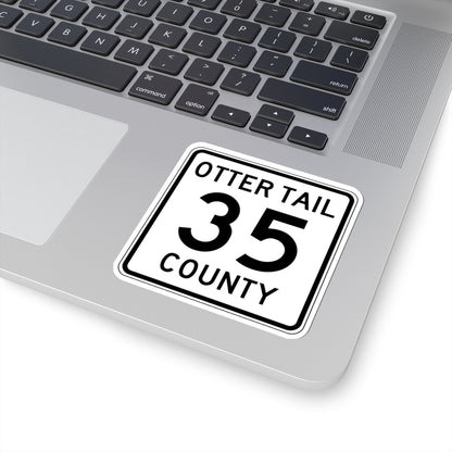 Otter Tail County Route 35 MN (Minnesota) (Road Sign) STICKER Vinyl Kiss-Cut Decal