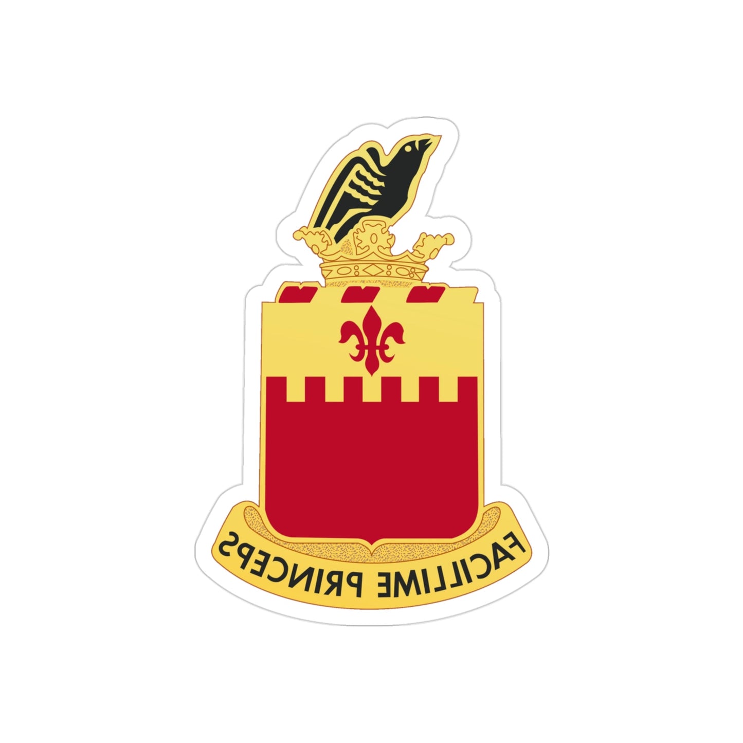 248th Artillery Regiment (U.S. Army) REVERSE PRINT Transparent STICKER-3" × 3"-The Sticker Space