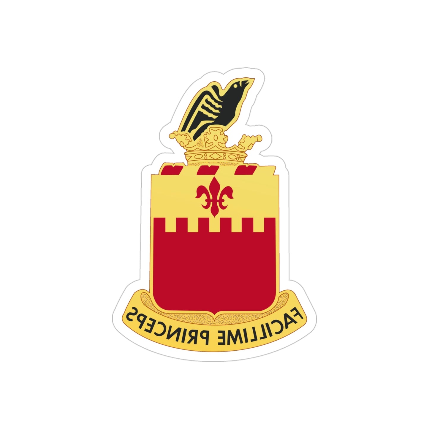 248th Artillery Regiment (U.S. Army) REVERSE PRINT Transparent STICKER-4" × 4"-The Sticker Space