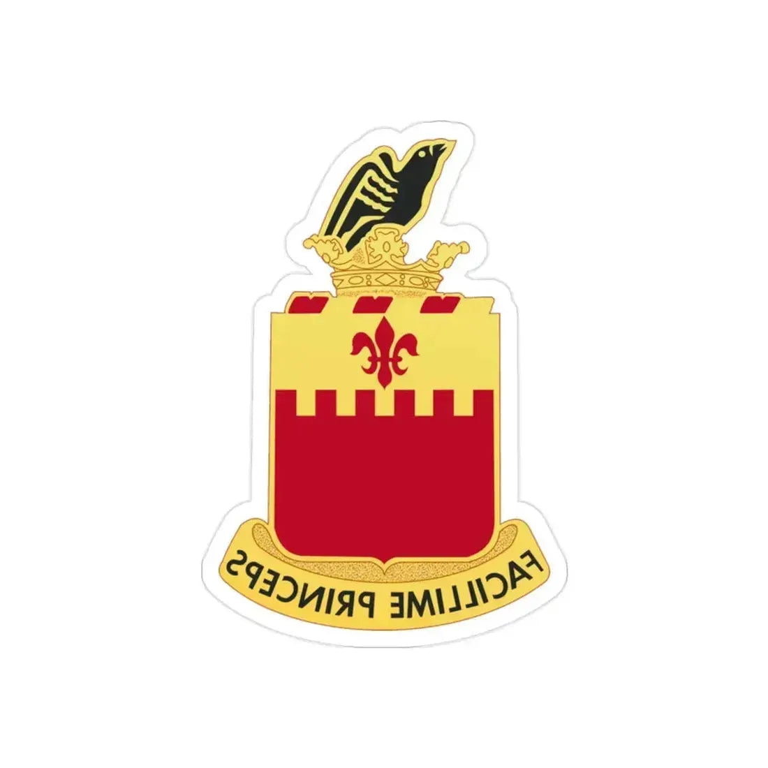 248th Artillery Regiment (U.S. Army) REVERSE PRINT Transparent Die-Cut STICKER 2 Inch Die-Cut Transparent - The Sticker Space