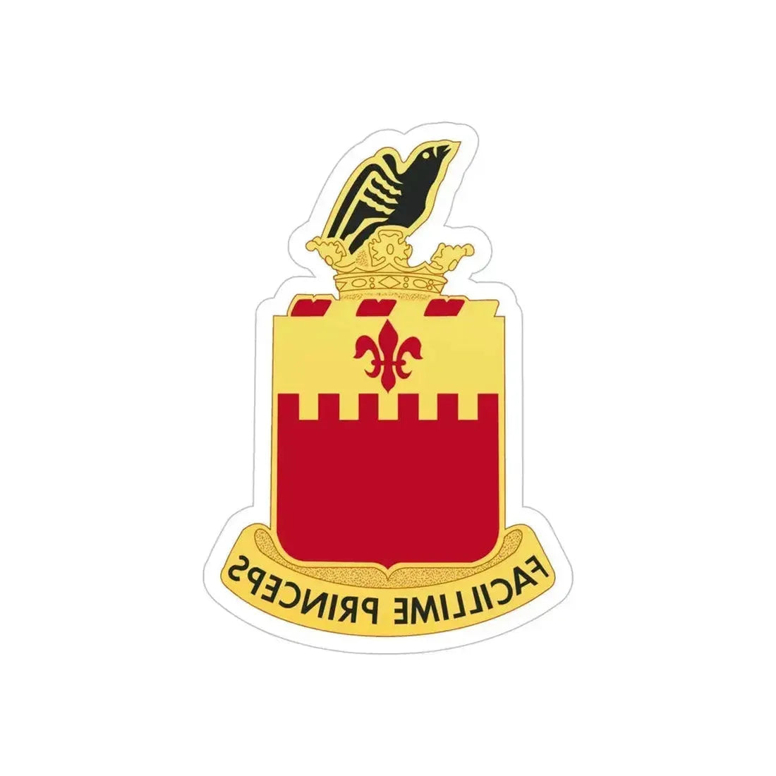 248th Artillery Regiment (U.S. Army) REVERSE PRINT Transparent Die-Cut STICKER 5 Inch Die-Cut Transparent - The Sticker Space