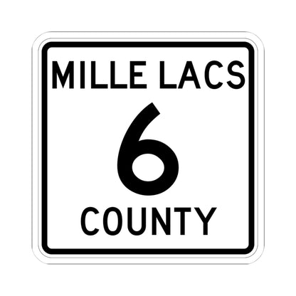 Mille Lacs County 6 MN (Minnesota) (Road Sign) STICKER Vinyl Kiss-Cut Decal