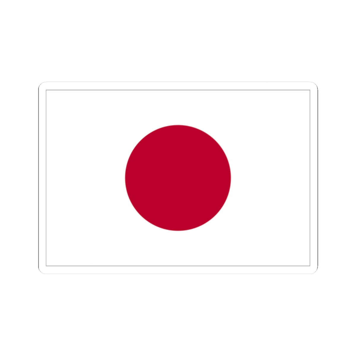 Flag of Japan with border (Japan) STICKER Vinyl Kiss-Cut Decal