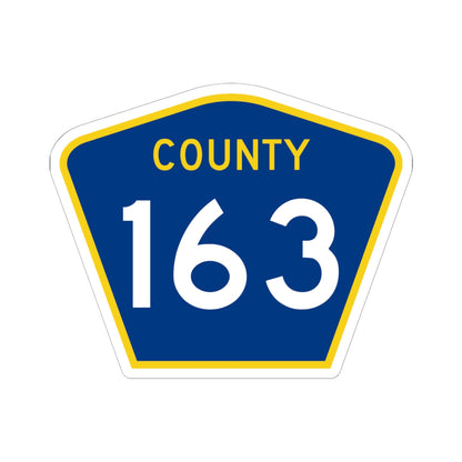 County 163 MN (Minnesota) (Road Sign) STICKER Vinyl Kiss-Cut Decal
