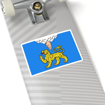 Flag of Pskov Pskov oblast (Russia) STICKER Vinyl Kiss-Cut Decal