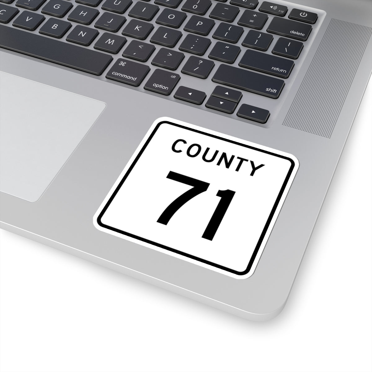County 71 square (Minnesota) (Road Sign) STICKER Vinyl Kiss-Cut Decal