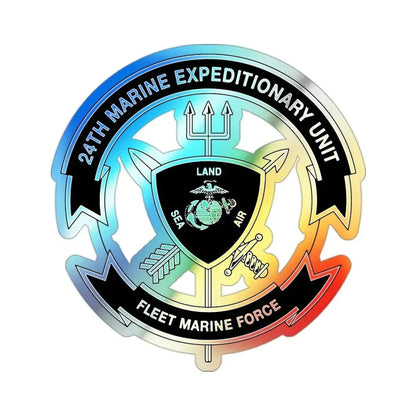 24th MEU BW (USMC) Holographic STICKER Die-Cut Vinyl Decal - The Sticker Space