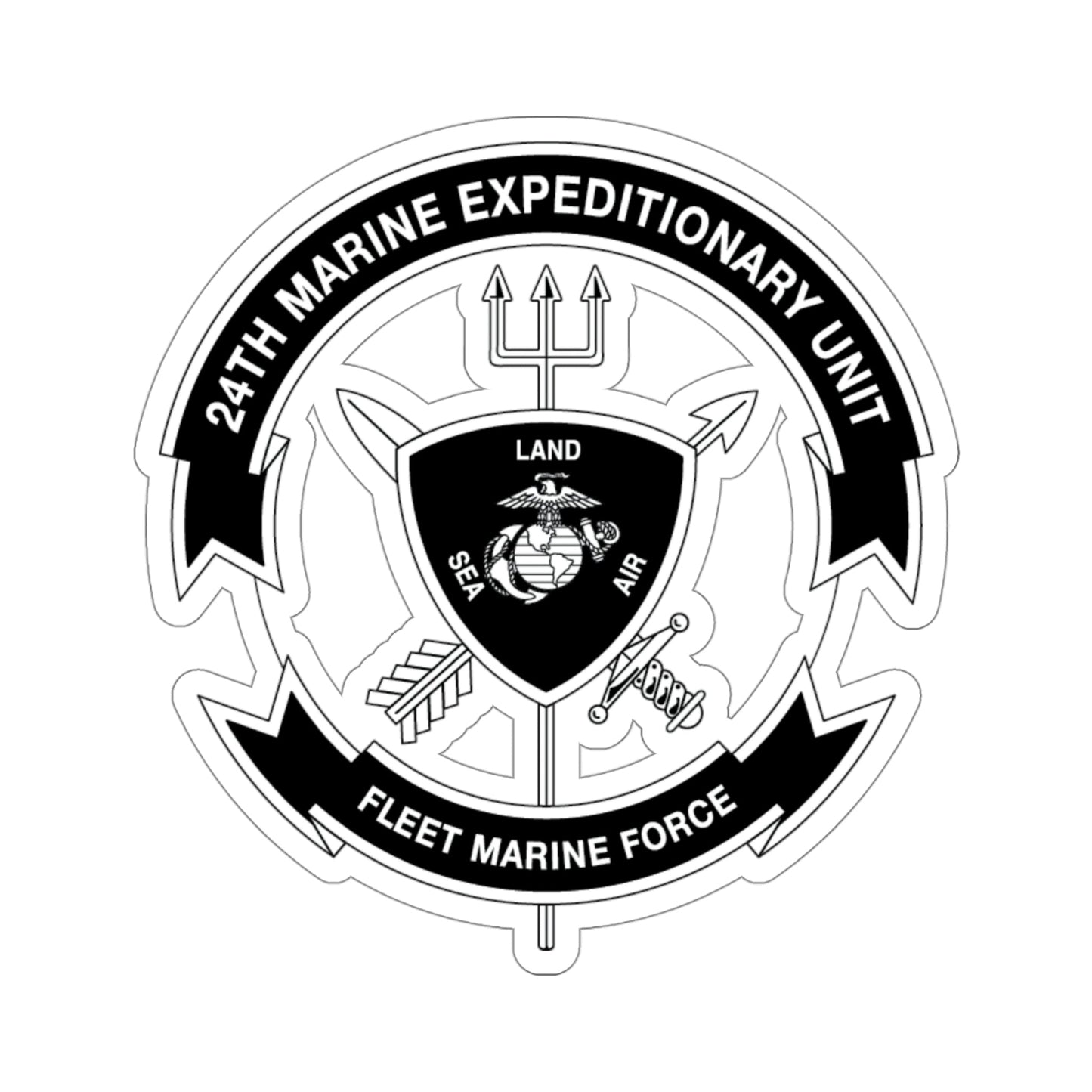 24th MEU BW (USMC) STICKER Vinyl Die-Cut Decal-4 Inch-The Sticker Space