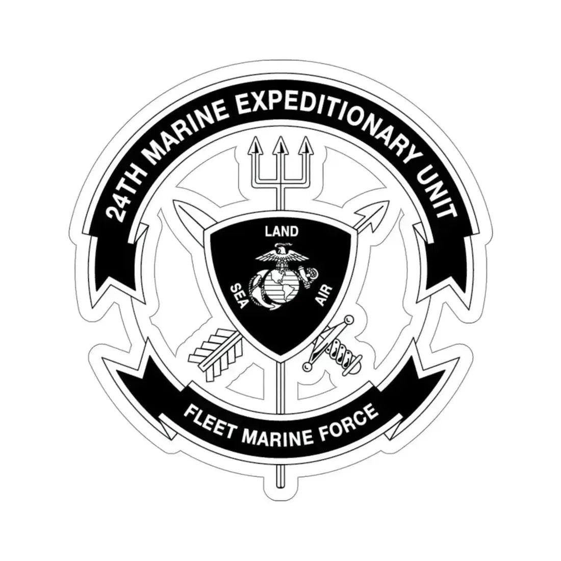 24th MEU BW (USMC) STICKER Vinyl Die-Cut Decal 4 Inch - The Sticker Space