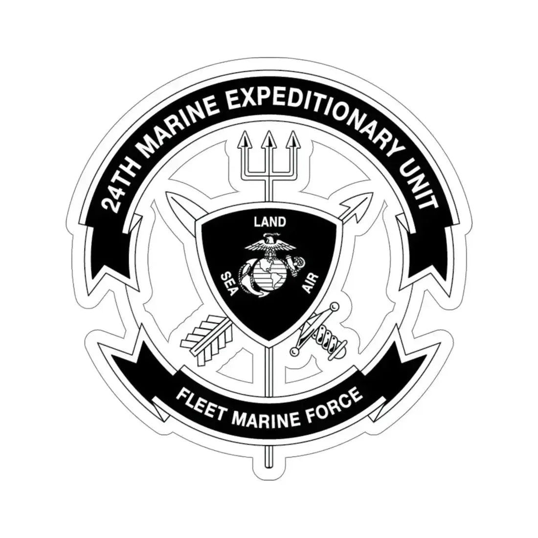 24th MEU BW (USMC) STICKER Vinyl Die-Cut Decal 5 Inch - The Sticker Space