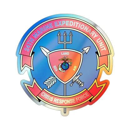 24th MEU Crisis Response Force (USMC) Holographic STICKER Die-Cut Vinyl Decal 3 Inch - The Sticker Space