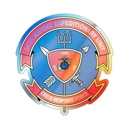24th MEU Crisis Response Force (USMC) Holographic STICKER Die-Cut Vinyl Decal 6 Inch - The Sticker Space