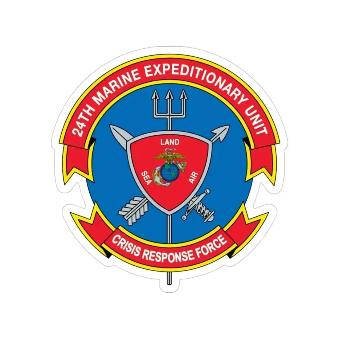 24th MEU Crisis Response Force (USMC) Transparent STICKER Die-Cut Vinyl Decal 3 Inch - The Sticker Space