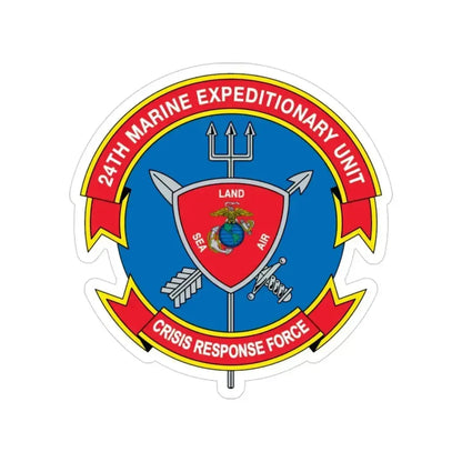 24th MEU Crisis Response Force (USMC) Transparent STICKER Die-Cut Vinyl Decal 3 Inch - The Sticker Space
