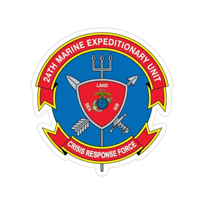 24th MEU Crisis Response Force (USMC) Transparent STICKER Die-Cut Vinyl Decal 4 Inch - The Sticker Space