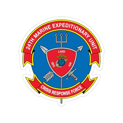 24th MEU Crisis Response Force (USMC) Transparent STICKER Die-Cut Vinyl Decal - The Sticker Space
