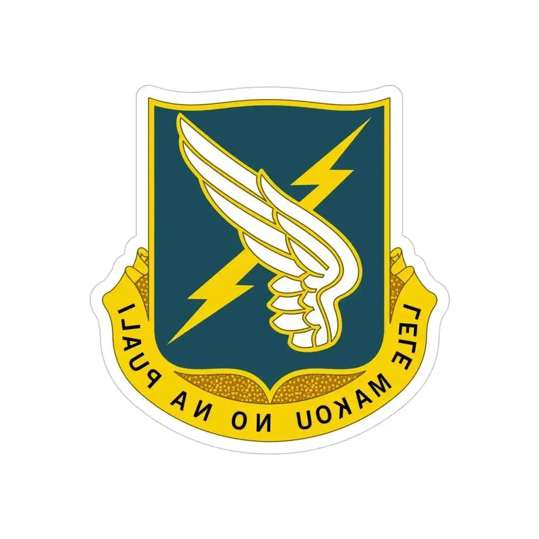 25 Aviation Regiment (U.S. Army) REVERSE PRINT Transparent Die-Cut STICKER 4 Inch Die-Cut Transparent - The Sticker Space