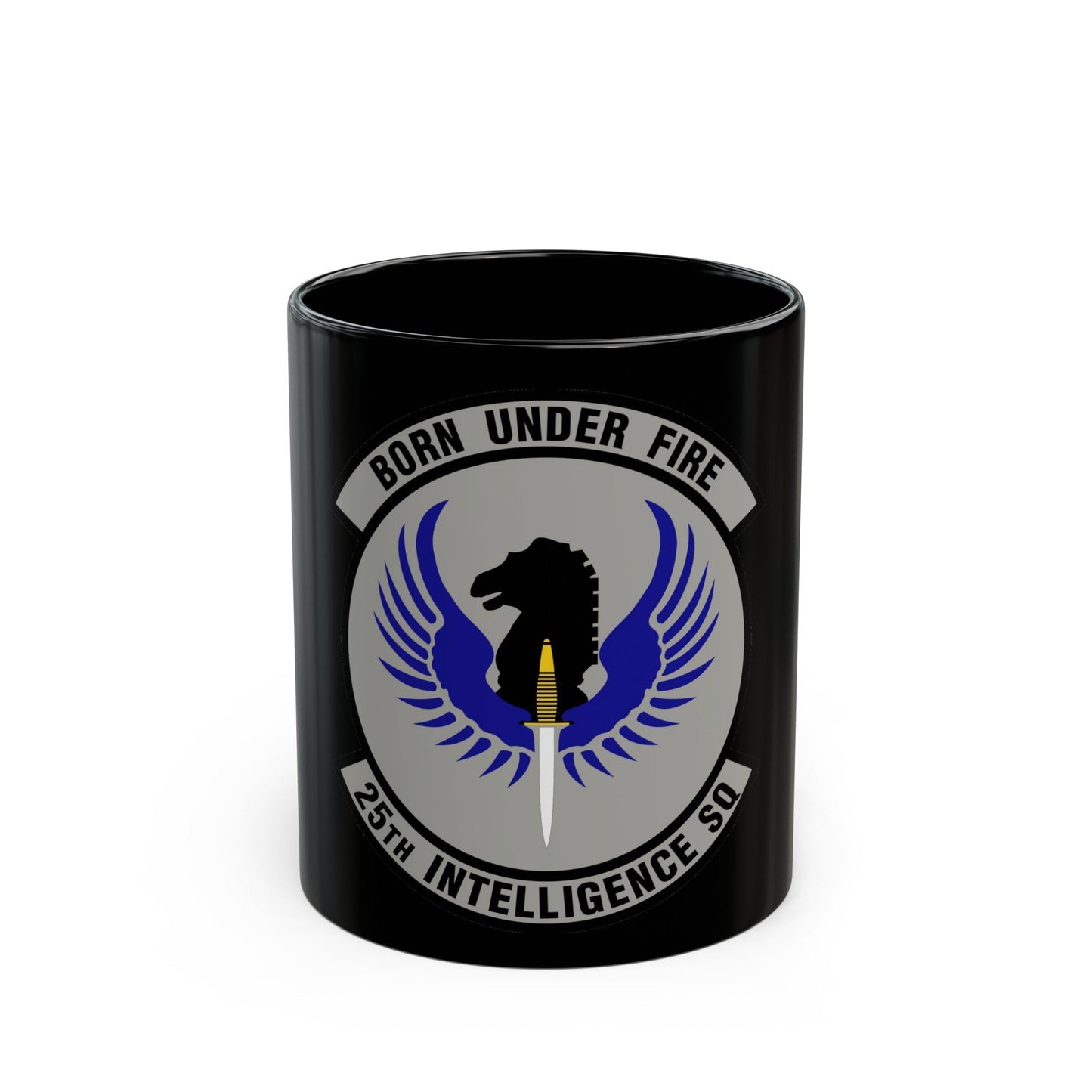 25 Intelligence Squadron AFISRA (U.S. Air Force) Black Coffee Mug-11oz-The Sticker Space