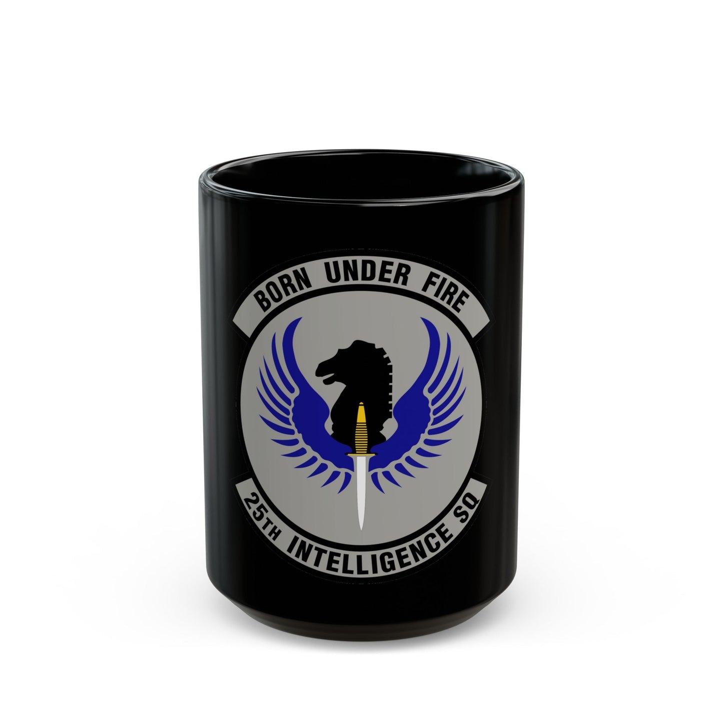 25 Intelligence Squadron AFISRA (U.S. Air Force) Black Coffee Mug-15oz-The Sticker Space