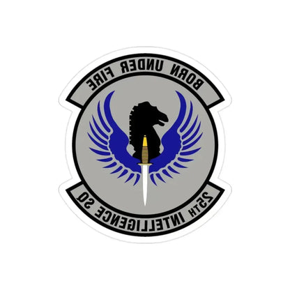 25 Intelligence Squadron AFISRA (U.S. Air Force) REVERSE PRINT Transparent Die-Cut STICKER 2 Inch Die-Cut Transparent - The Sticker Space