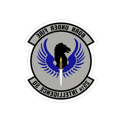 25 Intelligence Squadron AFISRA (U.S. Air Force) REVERSE PRINT Transparent Die-Cut STICKER 4 Inch Die-Cut Transparent - The Sticker Space