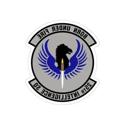 25 Intelligence Squadron AFISRA (U.S. Air Force) REVERSE PRINT Transparent Die-Cut STICKER 6 Inch Die-Cut Transparent - The Sticker Space