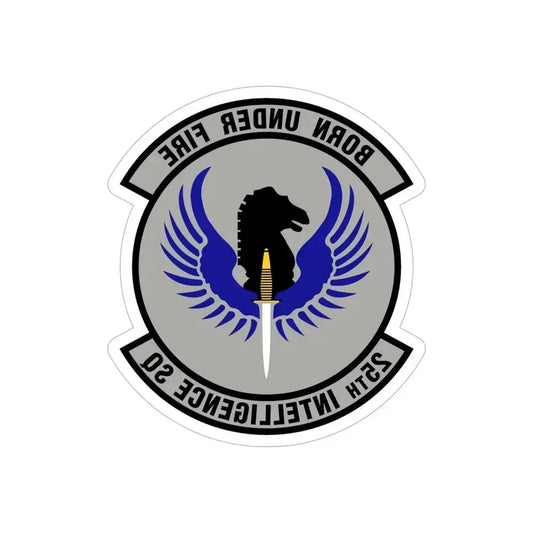 25 Intelligence Squadron AFISRA (U.S. Air Force) REVERSE PRINT Transparent Die-Cut STICKER 6 Inch Die-Cut Transparent - The Sticker Space