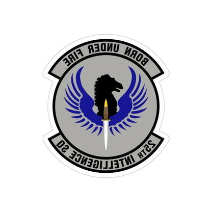 25 Intelligence Squadron AFISRA (U.S. Air Force) REVERSE PRINT Transparent Die-Cut STICKER - The Sticker Space