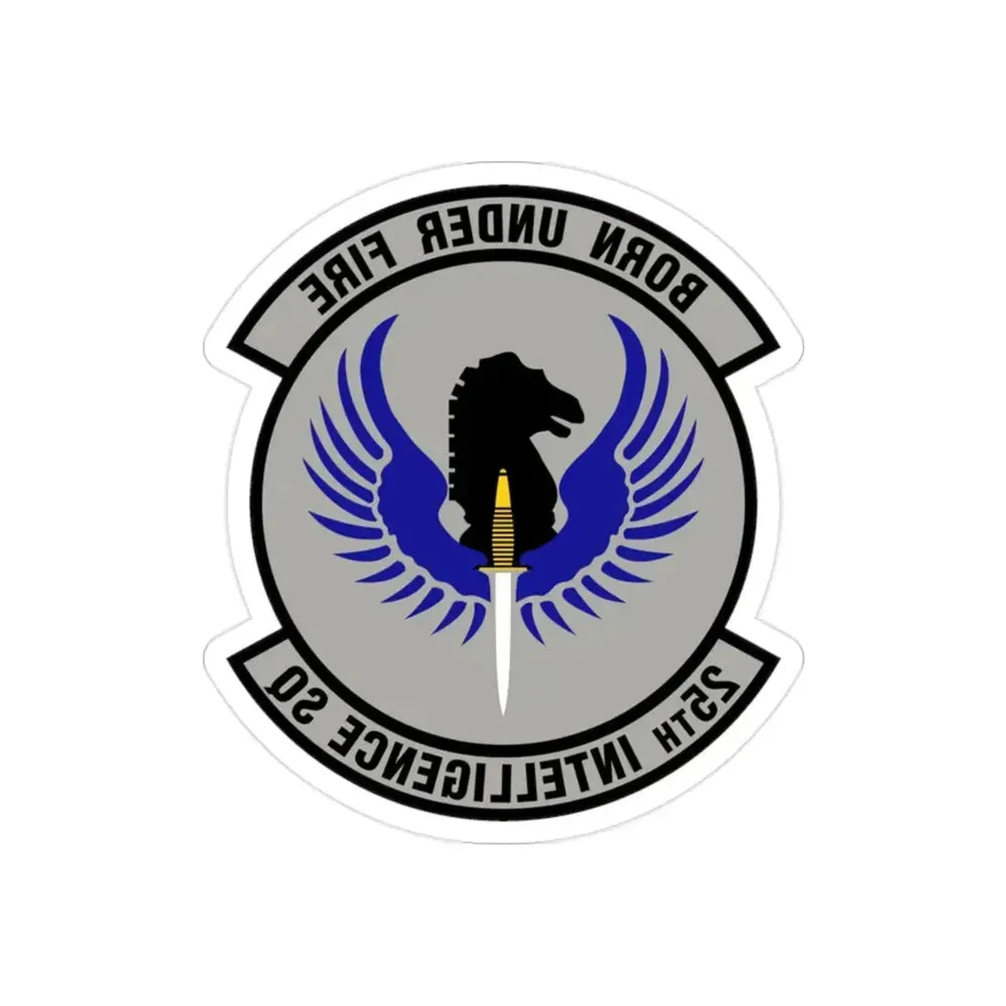 25 Intelligence Squadron AFISRA (U.S. Air Force) REVERSE PRINT Transparent Die-Cut STICKER - The Sticker Space