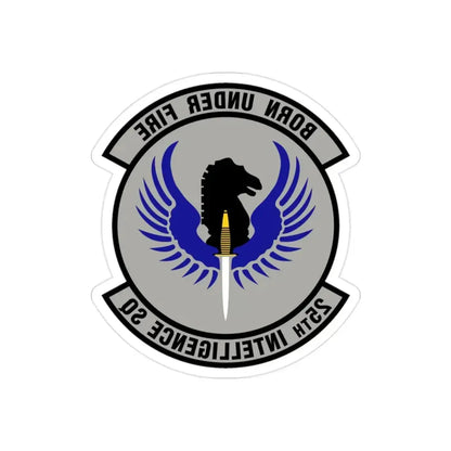 25 Intelligence Squadron AFISRA (U.S. Air Force) REVERSE PRINT Transparent Die-Cut STICKER - The Sticker Space