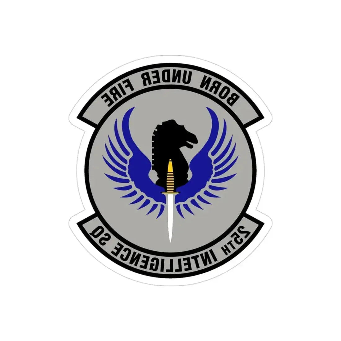 25 Intelligence Squadron AFISRA (U.S. Air Force) REVERSE PRINT Transparent Die-Cut STICKER - The Sticker Space